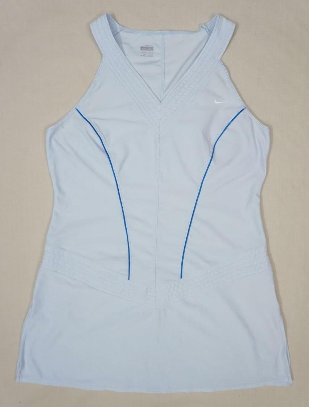 NIKE PRE-OWNED/SMELL WOMEN XL (16-18) TENNIS DRESS BLUE RACERBACK COURT